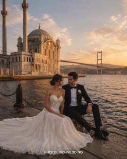 پرتره عروسی در کنار پل بسفر در ارتاکوی